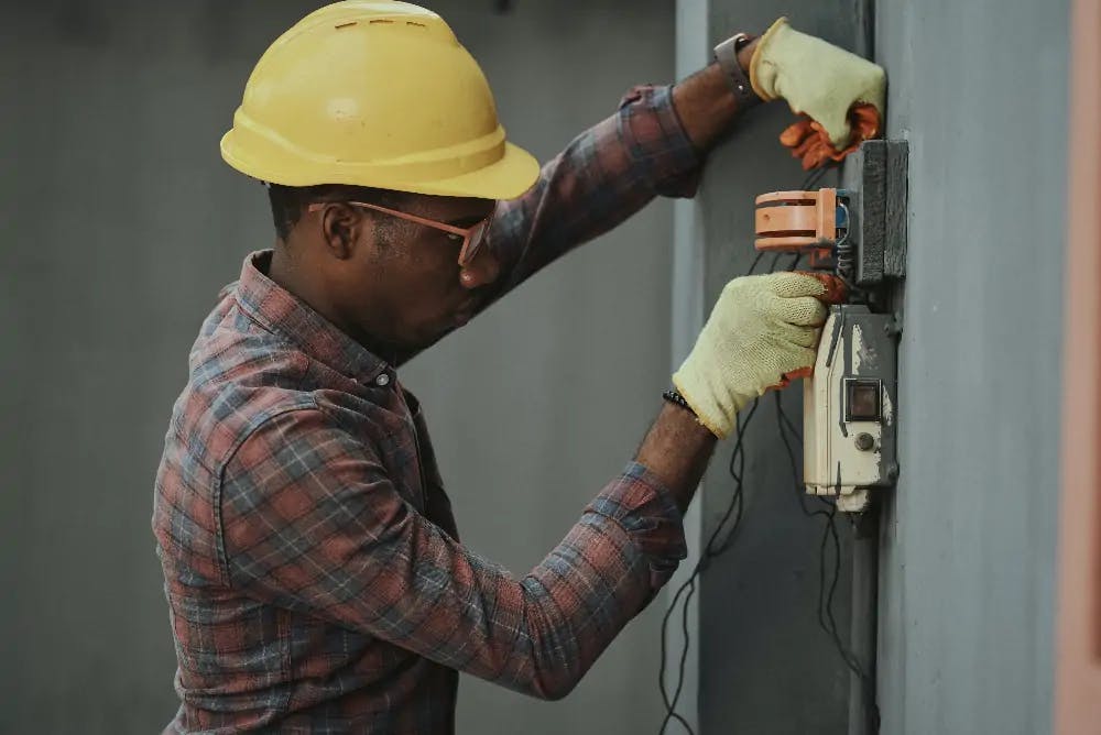 man working on electricity